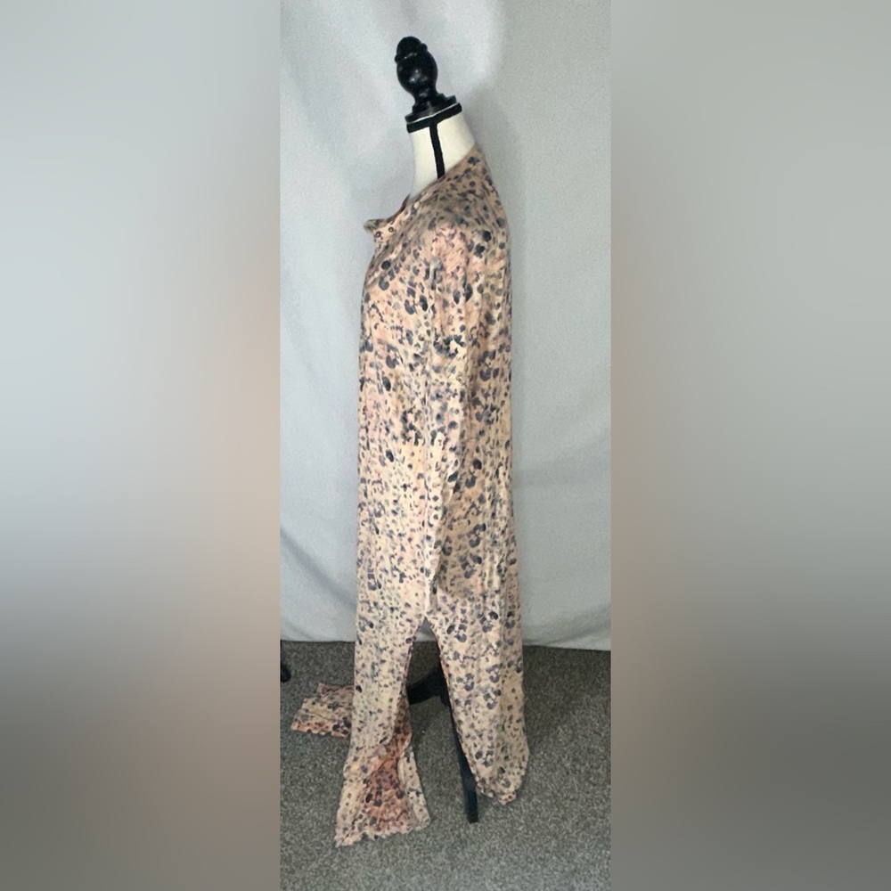 Intimately Free People Cheetah Print Maxed Out Maxi Button Dress Robe Duster Med - Picture 4 of 12